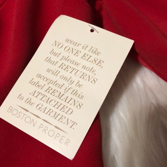 Boston proper red off shoulder sexy casual dress - Picture 8 of 10